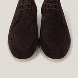Lecco - Dark Brown Suede with Beige - Chukkas