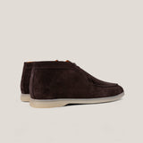 Lecco - Dark Brown Suede with Beige - Chukkas