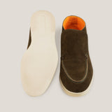 Andora - Camouflage Green Suede - Loafer Boots