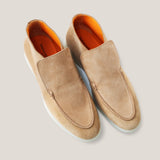 Andora - Light Beige Suede - Loafer Boots