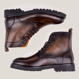 Bolzano24 - Saddle Brown Patina Leather - Boots