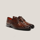 Brescia - Terra d'Oro Patina Croco - Derby Shoes