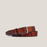 Leather Belt - Light Cognac (1661) Brown Croco