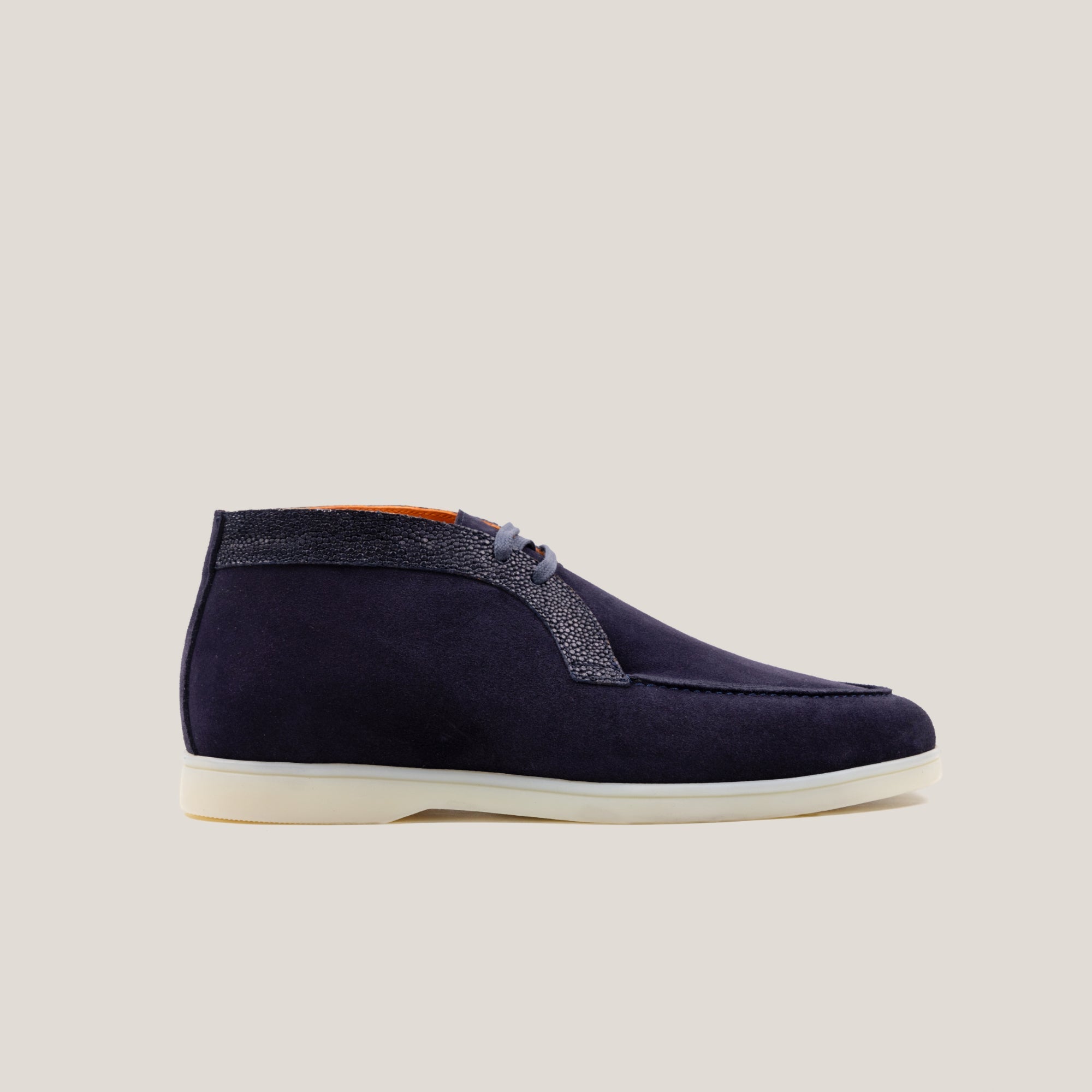 Lecco - Croco Dark Navy Suede - Chukkas