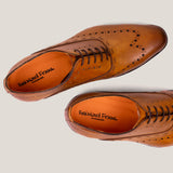 Naples - Light Cognac Brown - Leather Brogues