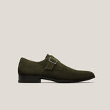 NY24 - Camouflage Green Suede - Single Monk Shoes