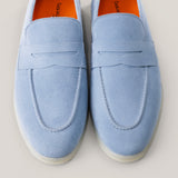 Portofino - Light Blue (Santorini) Suede - Penny Loafers