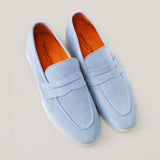 Portofino - Light Blue (Santorini) Suede - Penny Loafers