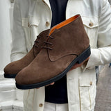 Prague '25 - Chocolate Brown Suede - Dessert Boots