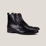 Ravenna - Black Calf Leather - Balmoral Boots
