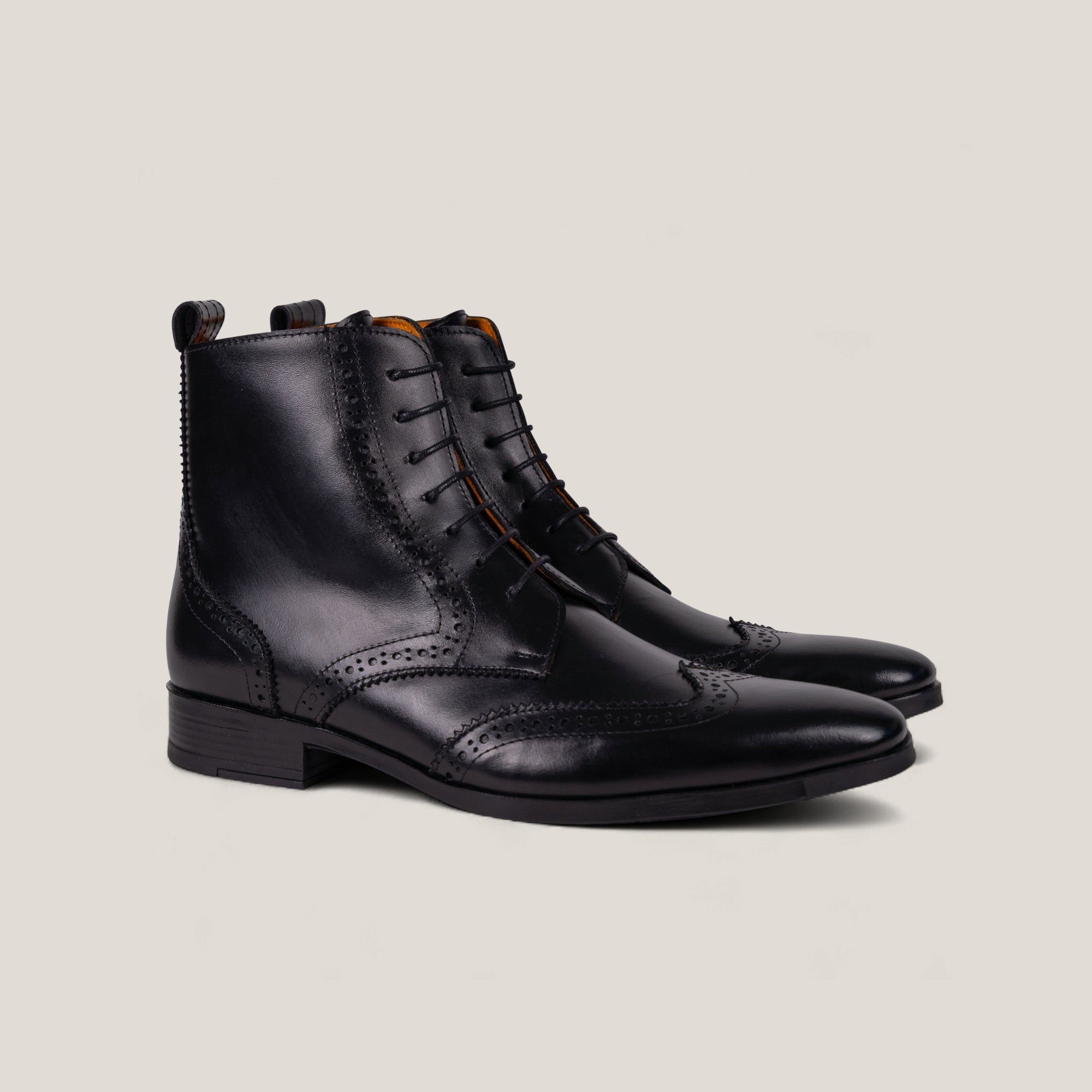 Ravenna - Black Calf Leather - Balmoral Boots
