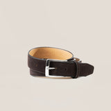 Suede Belt - Dark Brown