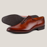 Vienna24 - Cognac Brown Patina Leather - Whole cut Oxfords